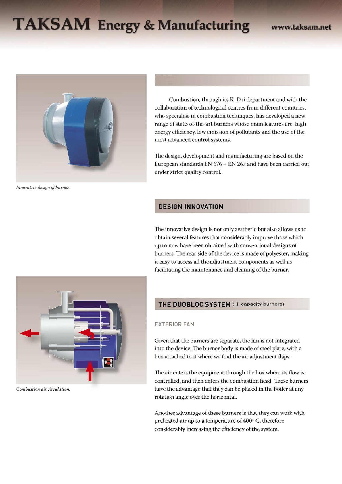 Special-Purpose Duobloc Burners catalog page 3